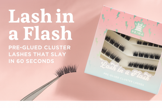 PrimaLash Lash in a Flash pre-glued cluster lashes – natural and glam styles