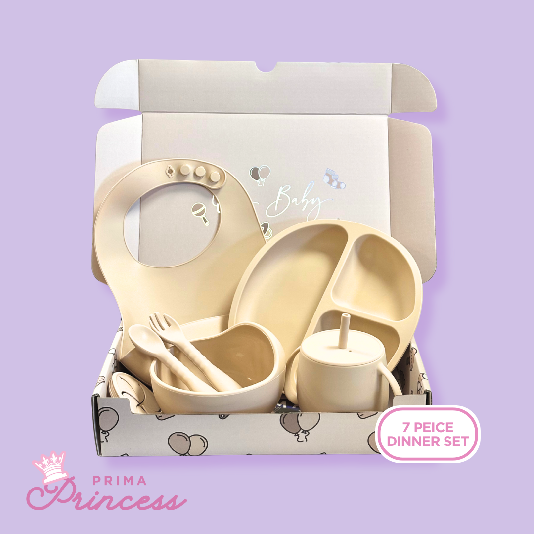 7 Piece Baby Silicone Dinner Set