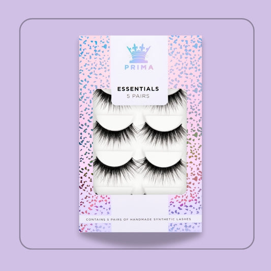 ESSENTIALS 5 PAIR PACK VEGAN LASHES #CARDI