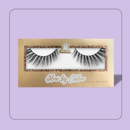 GLOW BY CHLOE X PRIMALASH LUXURY MINK STRIP LASHES #GOLDEN HOUR