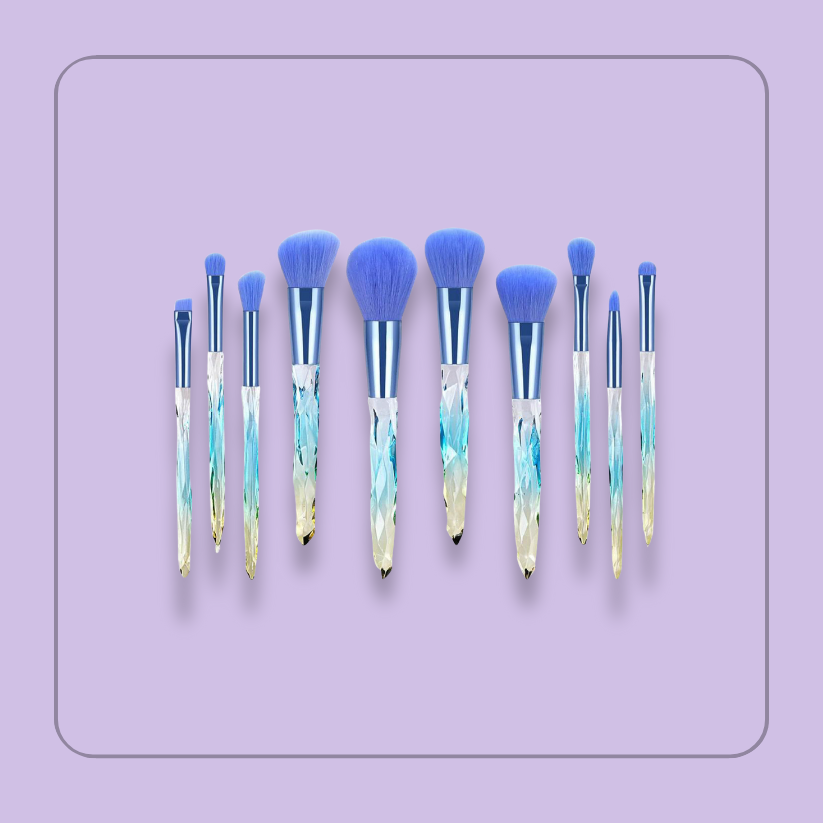Blue Makeup Set Makeup Brush Set Electric Blue | Prima Lash – PRIMALASH