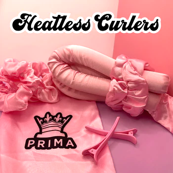 Pink Heatless curler set